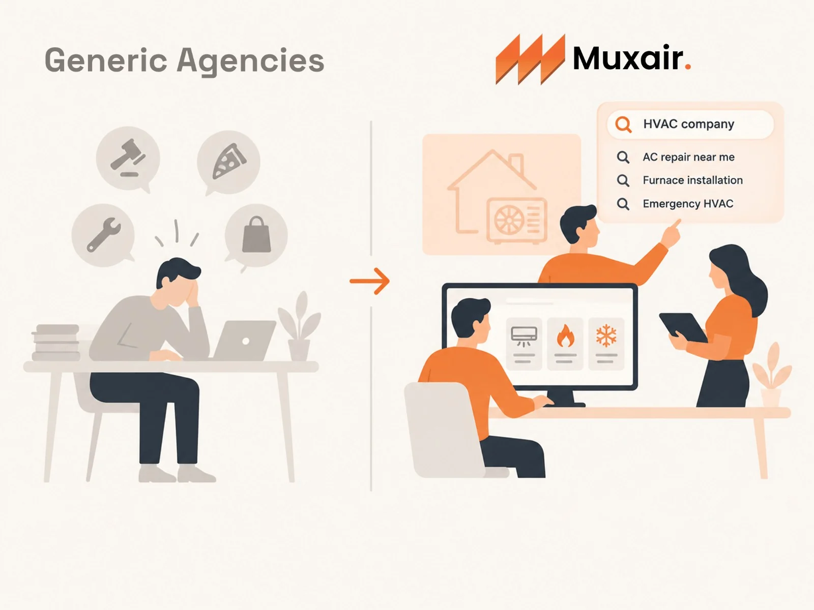 Muxair — HVAC-only web design specialists